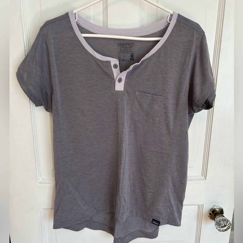 Patagonia Lavender Gray Henley Shirt